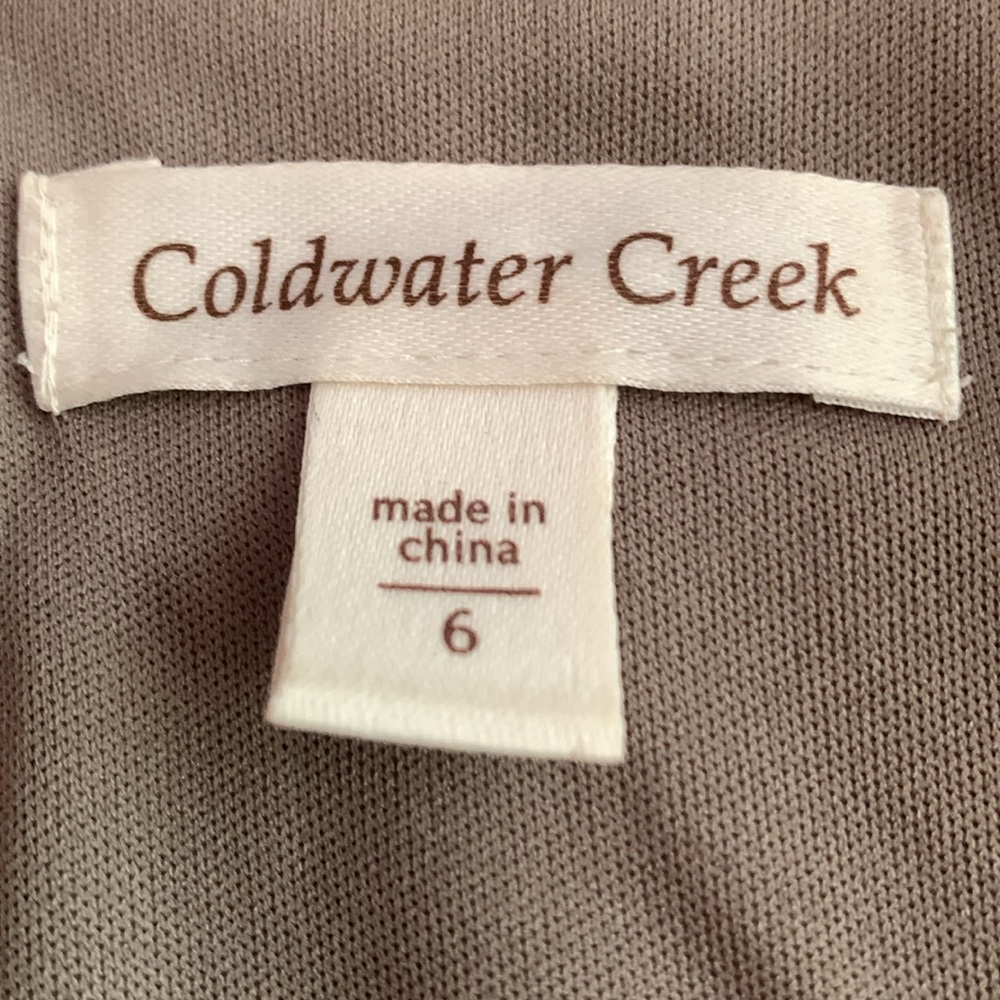 Coldwater Creek short sleeve multi color dress.  Zip back. Size 6 - Picture 2 of 8